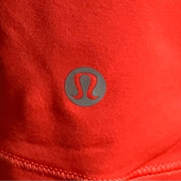 Lululemon Size 8 Happy Strappy Tank Orange Red Top Yoga Slim Fit Athleisure Bra - Picture 5 of 6